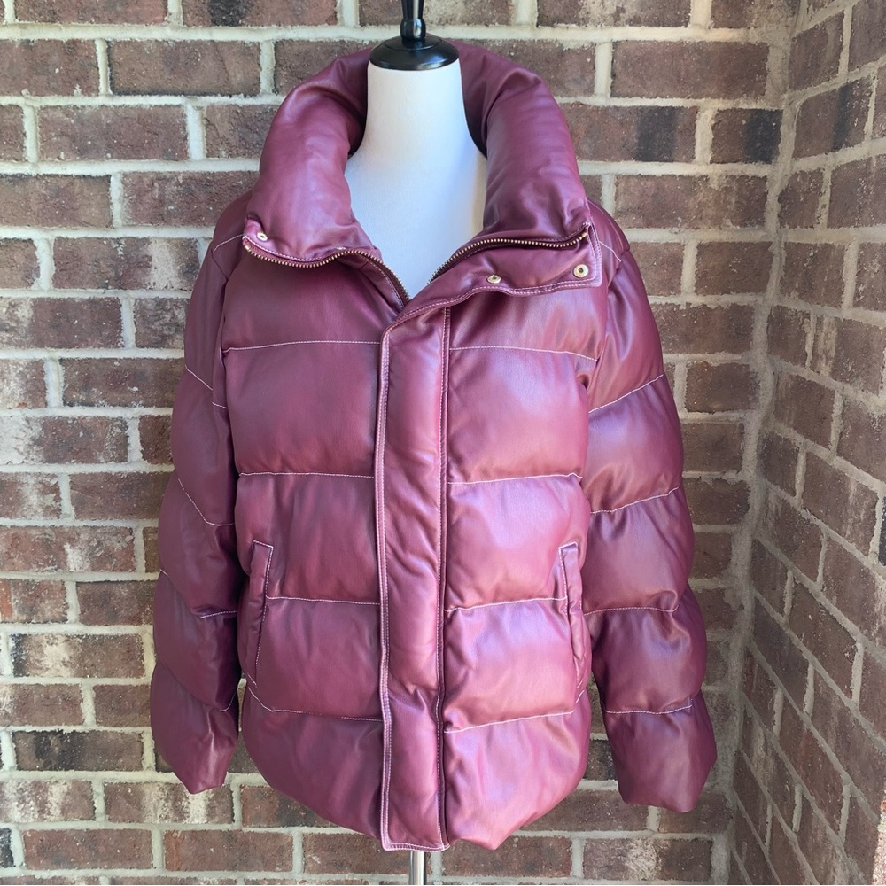 STAUD Burgundy Puffer Jacket - Picture 7 of 16